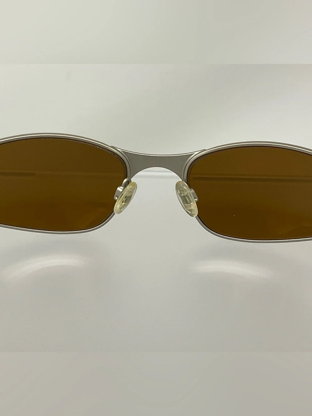 Vintage Oakley A-Wire 2.0 Platinum scratched cracked Lenses frame only